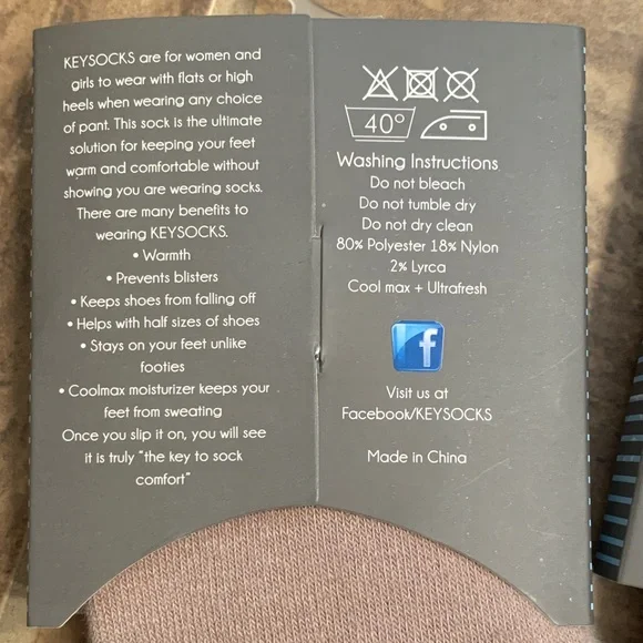 Key Socks (1 black & 1 nude pair) - Picture 4 of 4